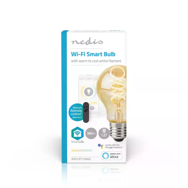 Lâmpada LED Nedis SmartLife 4,9 W (E27) 360 lm, branco frio / branco quente, 10.000 h de vida útil