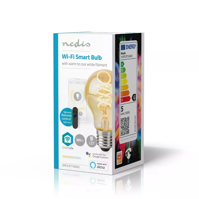 Lâmpada LED Nedis SmartLife 4,9 W (E27) 360 lm, branco frio / branco quente, 10.000 h de vida útil