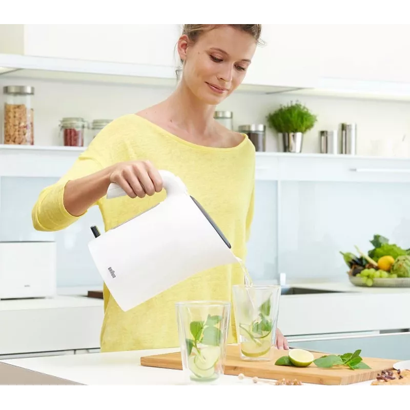 Chaleira elétrica Braun PurEase WK 3100 WH 1,7 L 2200 W branca