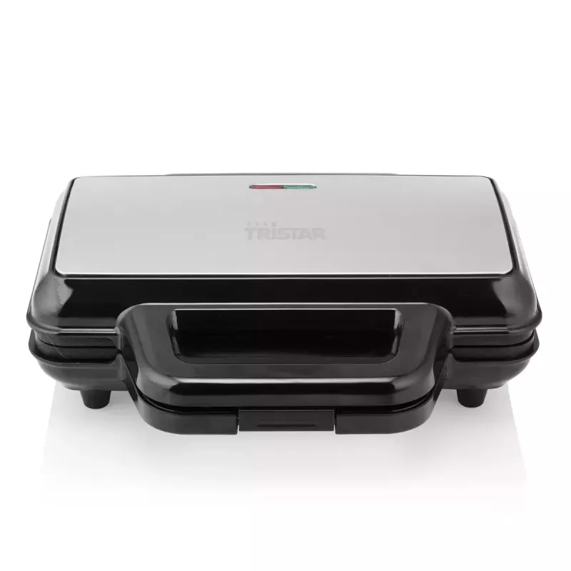Máquina de waffles Tristar WF-1171, 1000 W, placa 28,5×15,2 cm, aço inoxidável, 1,5 kg