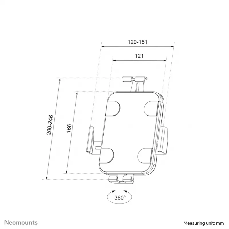 Suporte para tablet Neomounts WL15-625WH1 passivo interior branco