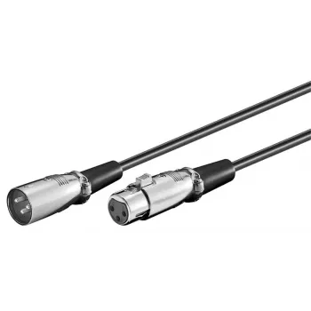 Cabo de áudio Microconnect XLRMF05 0,5 m XLR (3 pinos) preto