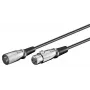 Cabo de áudio Microconnect XLRMF05 0,5 m XLR (3 pinos) preto