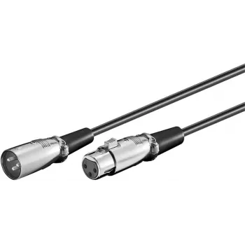 Cabo de áudio Microconnect XLRMF5 5 m XLR (3 pinos) preto