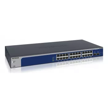 NETGEAR XS724EM Gerido L2 10G Ethernet (100/1000/10000) 1U azul, cinzento