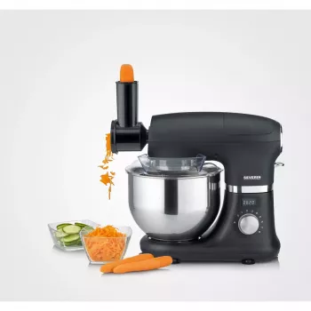 Severin ZB 5592 Acessório cortador de legumes para robot de cozinha, 3 tambores de aço inoxidável