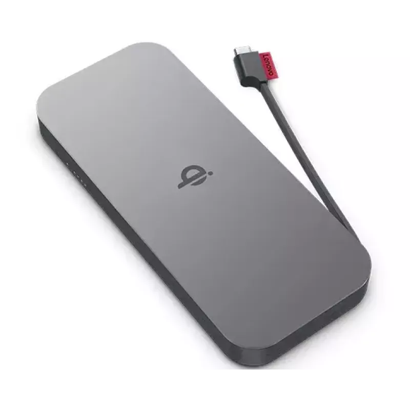 Lenovo GO Polímero de lítio (LiPo) 10000 mAh Carregamento sem fios Cinzento