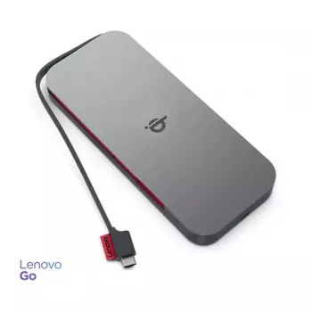 Lenovo GO Polímero de lítio (LiPo) 10000 mAh Carregamento sem fios Cinzento