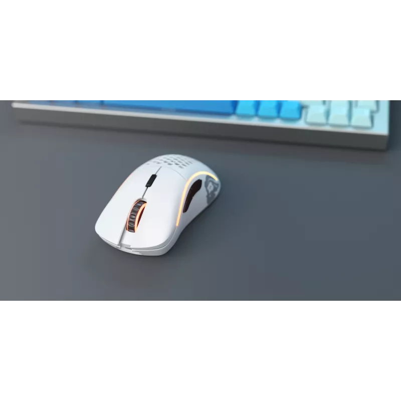 Rato Glorious Gaming Glorious Model D Wireless - Branco mate, destro, RF Wireless, 19000 DPI, Branco