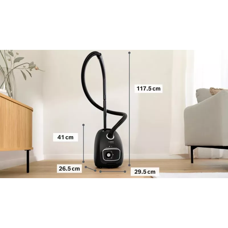 Aspirador Bosch BGB 41BA1 Aspirador de mão, com saco, com fio, 5,3 kg, 265×410×295 mm