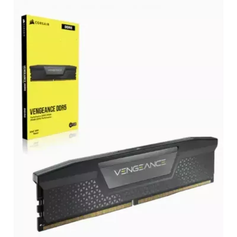 CORSAIR VENGEANCE 16GB 2x8GB DDR5 5200MT/s DIMM Unbuffered 40-40-40-77 1Gbx16 Std PMIC XMP 3.0 Dissipador preto PCB 1.25V