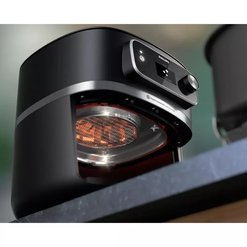 Fritadeira de ar quente Philips Série 7000 HD9880/90 8,3 l 2200 W preto aço inoxidável