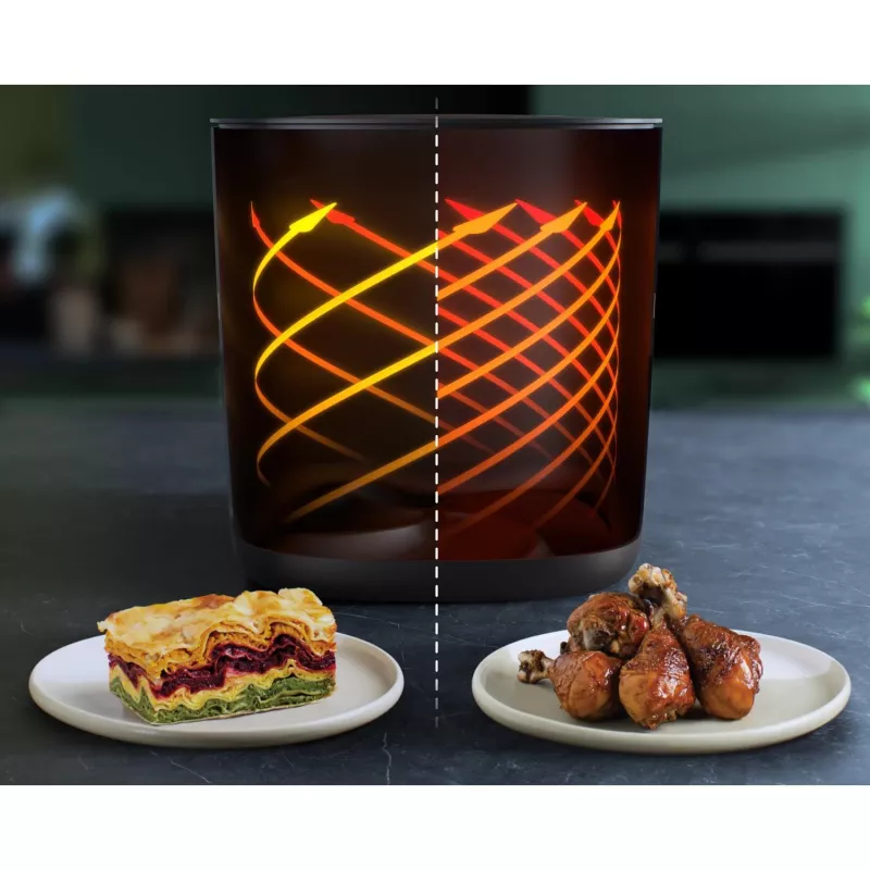 Fritadeira de ar quente Philips Série 7000 HD9880/90 8,3 l 2200 W preto aço inoxidável