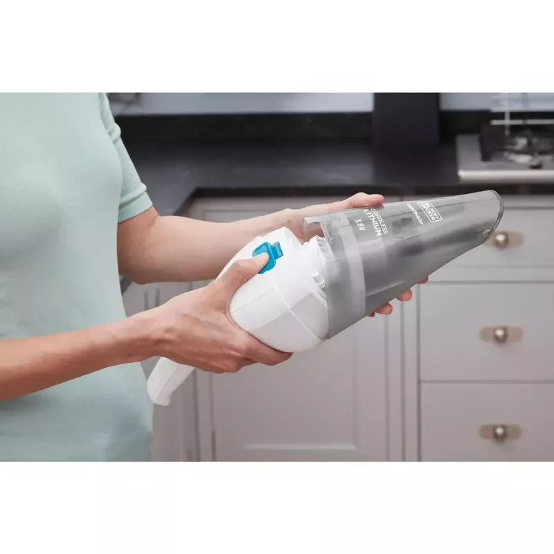 Black & Decker NVC115JL aspirador de mão sem fios, sem saco, 3,6 V, 0,325 L, 8 W, cinzento/branco