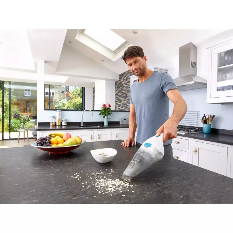 Black & Decker NVC115JL aspirador de mão sem fios, sem saco, 3,6 V, 0,325 L, 8 W, cinzento/branco
