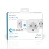 Tomada inteligente Nedis WIFIP121FWT3 – tomada Wi-Fi interior, pack de 3