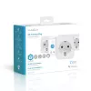 Tomada inteligente Nedis WIFIP121FWT3 – tomada Wi-Fi interior, pack de 3