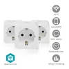Tomada inteligente Nedis WIFIP121FWT3 – tomada Wi-Fi interior, pack de 3