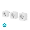 Tomada inteligente Nedis WIFIP121FWT3 – tomada Wi-Fi interior, pack de 3