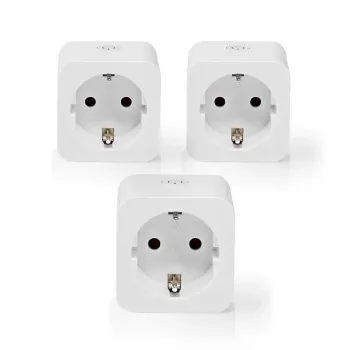 Tomada inteligente Nedis WIFIP121FWT3 – tomada Wi-Fi interior, pack de 3