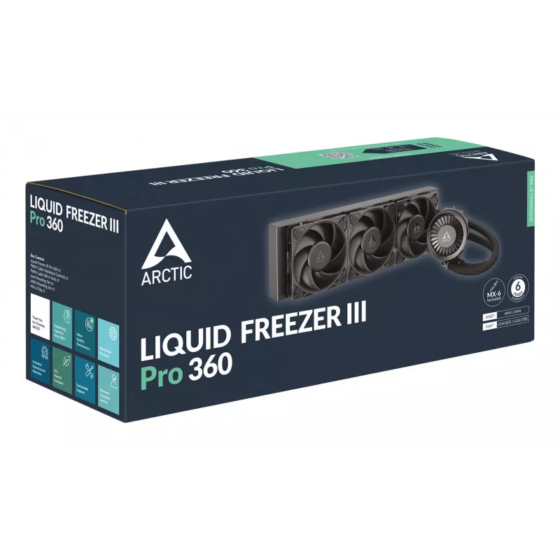 ARCTIC Liquid Freezer III Pro 360 - Cooler líquido all-in-one multicompatível para CPU