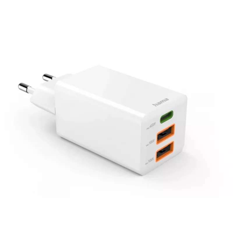 Hama 00201995 carregador para dispositivos móveis smartphone branco AC carregamento rápido interior, exterior