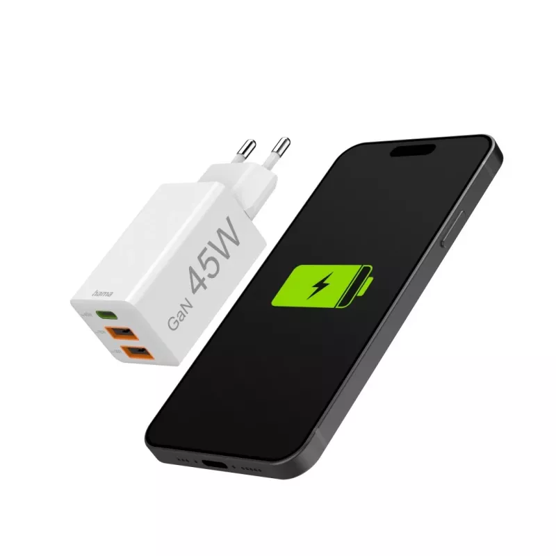 Hama 00201995 carregador para dispositivos móveis smartphone branco AC carregamento rápido interior, exterior