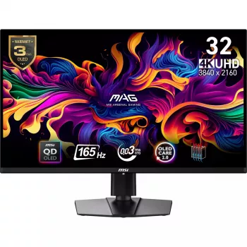 Monitor de computador MSI MAG 321UP QD-OLED 80 cm (31.5 polegadas) 3840 x 2160 píxeis 4K Ultra HD preto