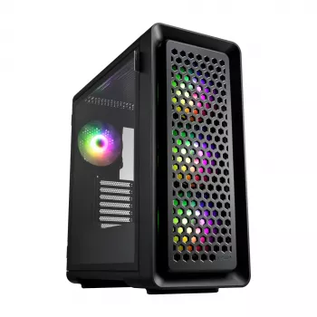 Caixa FSP CUT593A Full Tower mITX, mATX, ATX, E-ATX preto ARGB