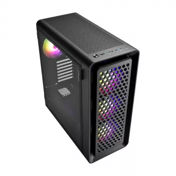 Caixa FSP CUT593A Full Tower mITX, mATX, ATX, E-ATX preto ARGB