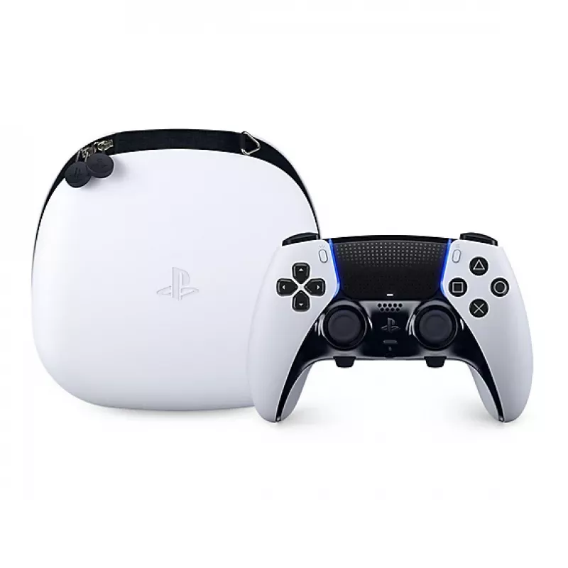 Comando Sony DualSense Edge para PlayStation 5 — com fios e sem fios (Bluetooth/USB), preto/branco