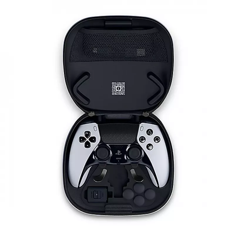 Comando Sony DualSense Edge para PlayStation 5 — com fios e sem fios (Bluetooth/USB), preto/branco