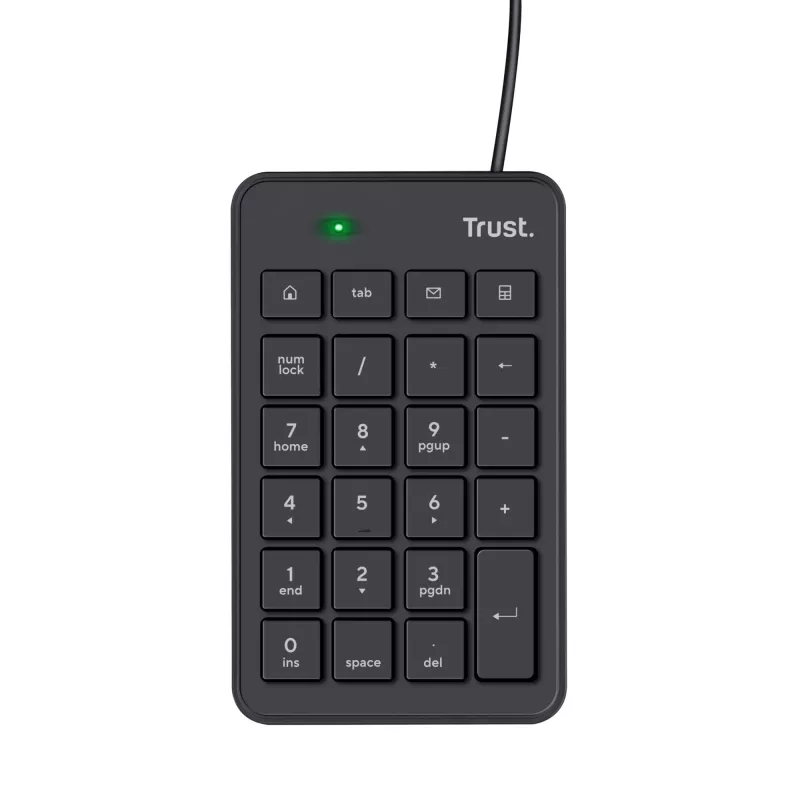 Trust 22221 teclado numérico portátil/PC USB preto