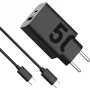 Carregador rápido de interior AC Motorola TurboPower 50W — USB-C universal, preto