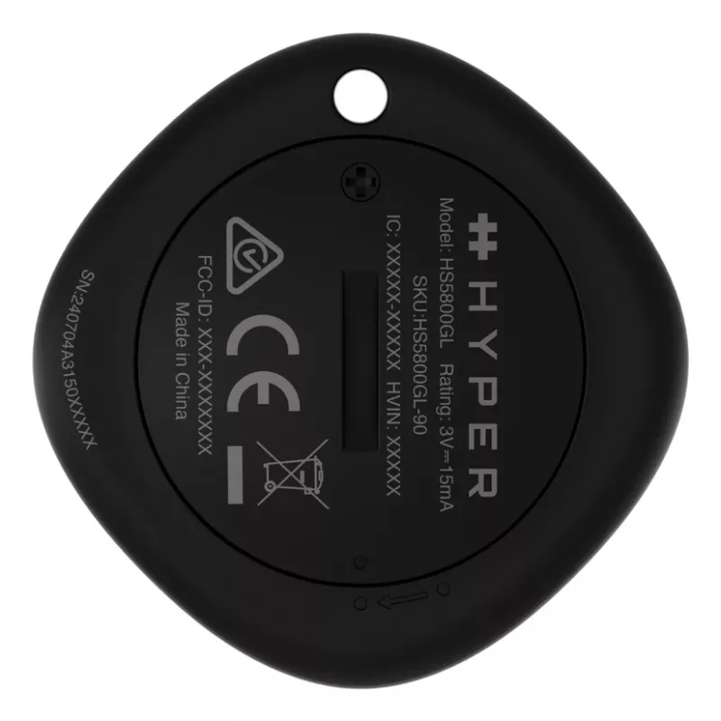 Localizador HYPER Targus HyperShield Universal Finder preto – CR2032 3V, Ø 4,07 cm, 10 g