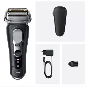 Máquina de barbear de lâminas Braun Series 9 Pro+ 9600s aparador preto