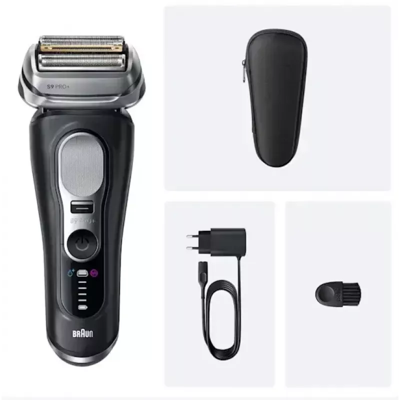Máquina de barbear de lâminas Braun Series 9 Pro+ 9600s aparador preto