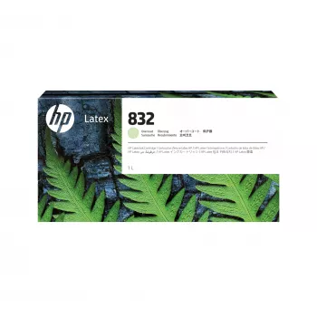 Tinteiro de latex HP 832 de 1 litro Overcoat, impressoras HP Latex 700, 700 W, 800, 800 W, impressão térmica a jato de tinta, China, EUA, Singapura, 243 mm, 64 mm, 125 mm