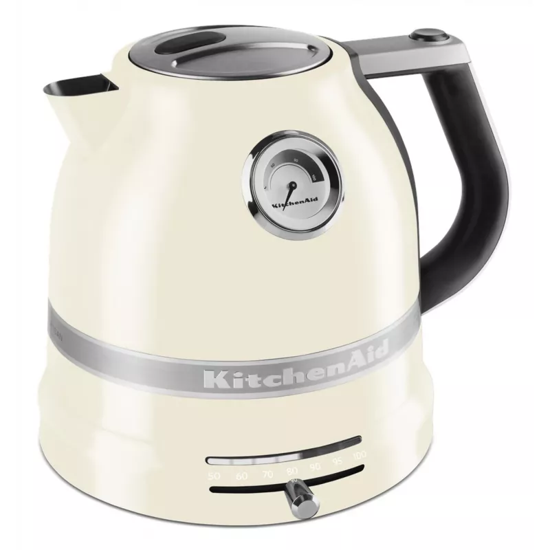 Chaleira KITCHENAID 1,5 L 2400 W creme, 7 definições de temperatura, corpo em aço inoxidável