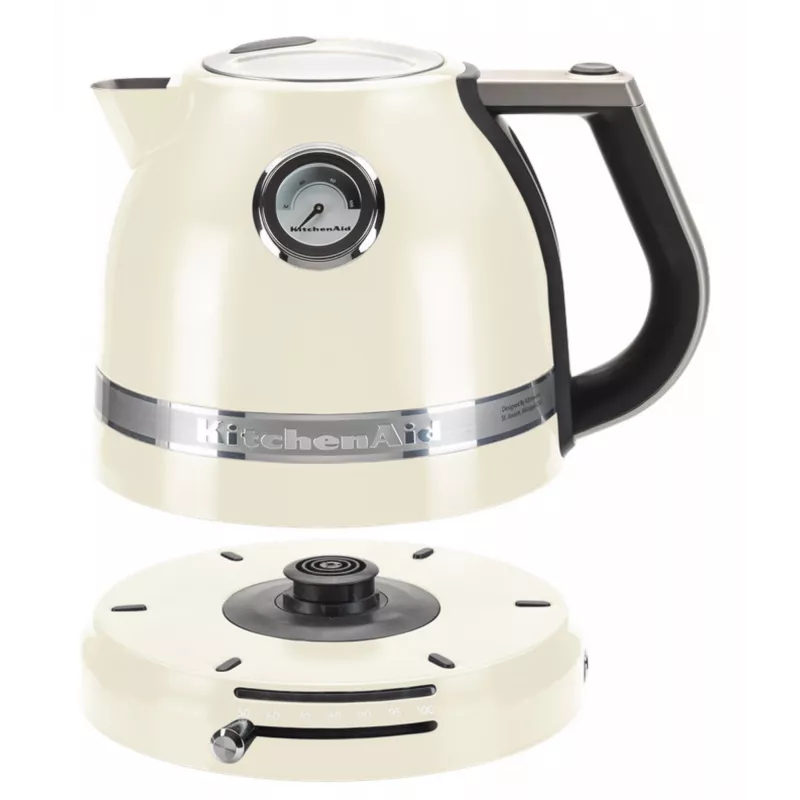 Chaleira KITCHENAID 1,5 L 2400 W creme, 7 definições de temperatura, corpo em aço inoxidável
