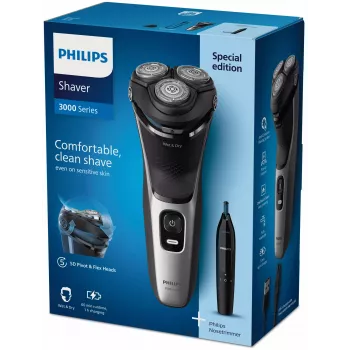 Máquina de barbear elétrica Philips S3143/02 húmido e seco sistema de lâminas PowerCut