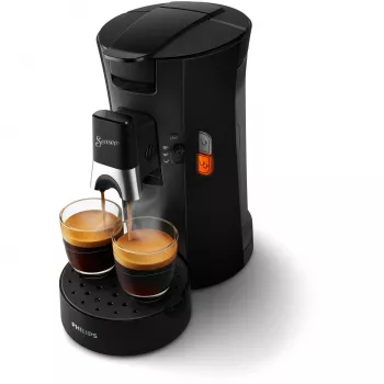 Máquina de café de cápsulas Philips Senseo CSA230/69 — depósito de água de 0,9 l, capacidade para 2 chávenas, 1450 W, preto