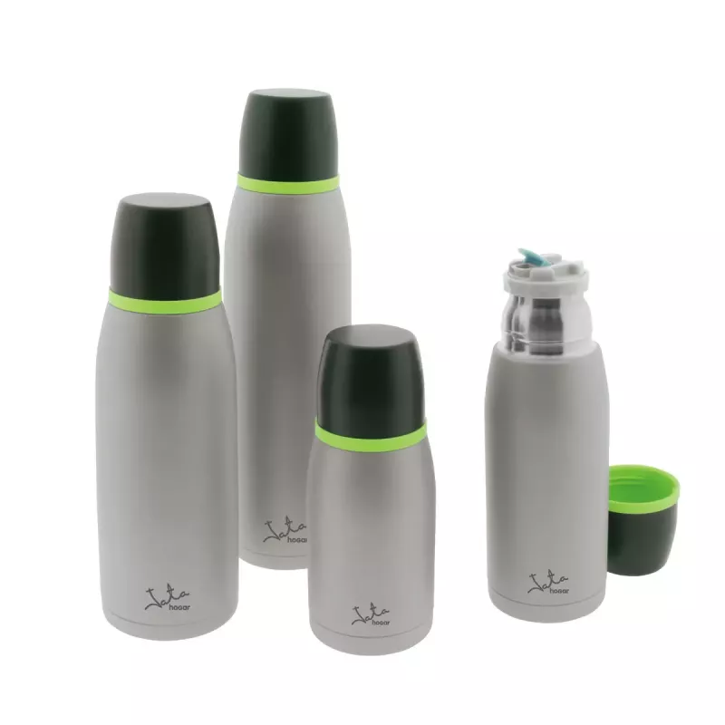Garrafa de vácuo JATA Termo 0,75 L preto verde cinzento