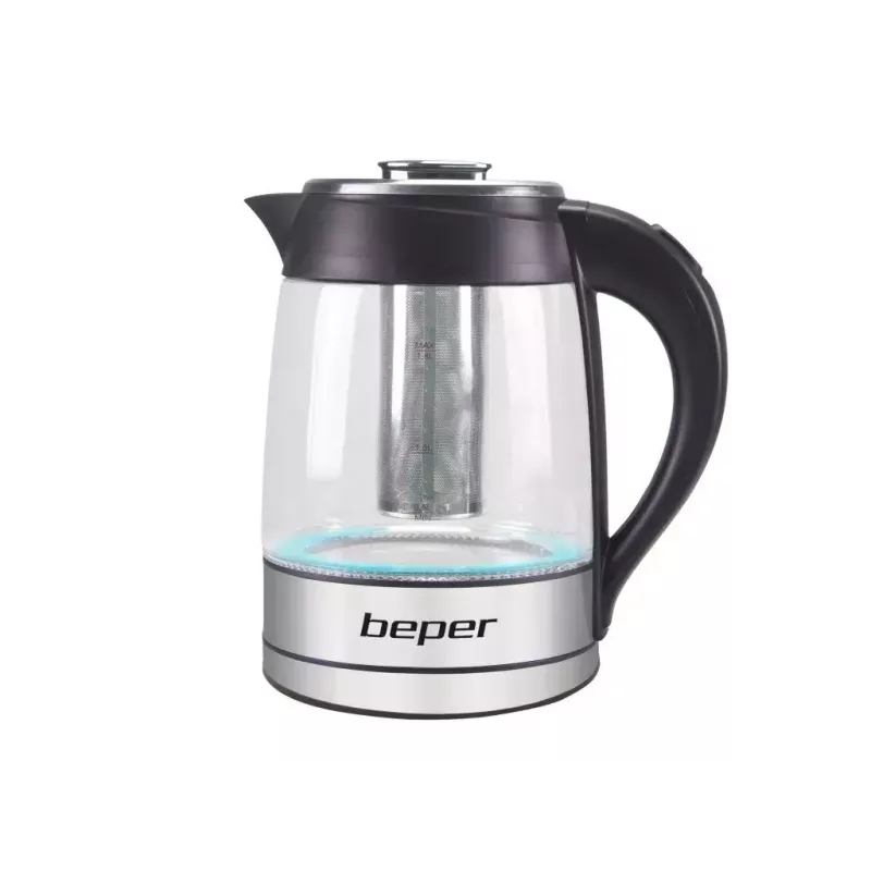Chaleira elétrica Beper 1,8 L 2200 W transparente