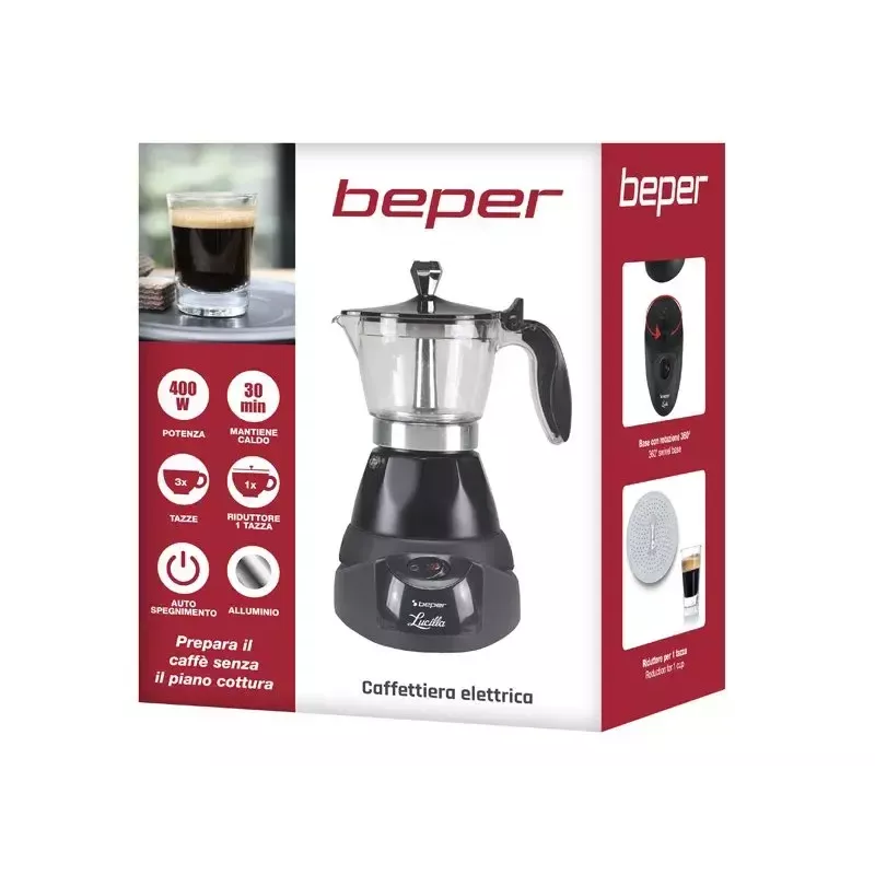 Máquina de café expresso Beper 3 chávenas BC.040N