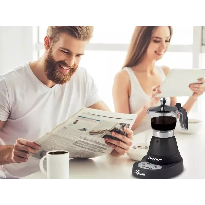 Máquina de café expresso Beper 3 chávenas BC.041N