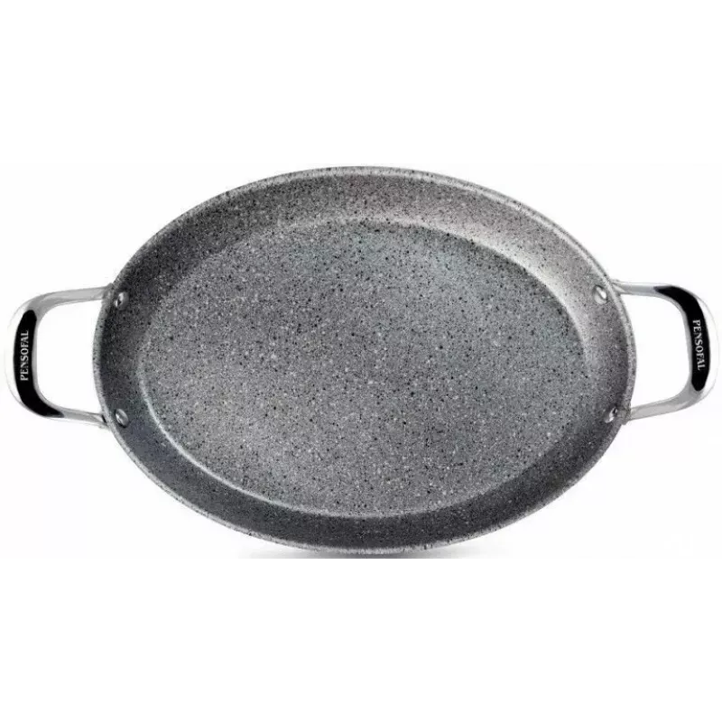 Frigideira Pensofal Invictum Professional Oval 36 cm com 2 pegas e tampa de vidro