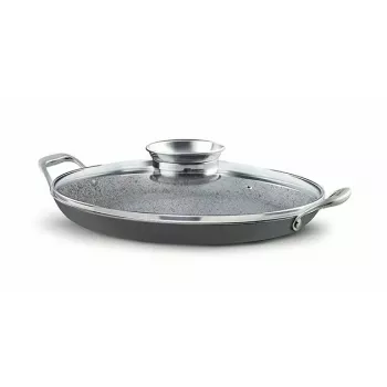 Frigideira Pensofal Invictum Professional Oval 36 cm com 2 pegas e tampa de vidro
