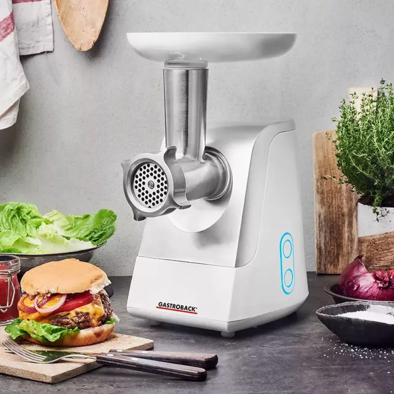 Picadora de carne Gastroback Design Plus 350 W Prateado Branco