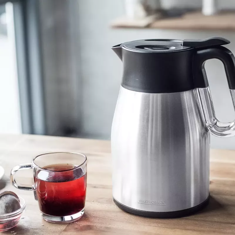 Chaleira elétrica Gastroback 1,7 l 2200 W Preto Aço inoxidável